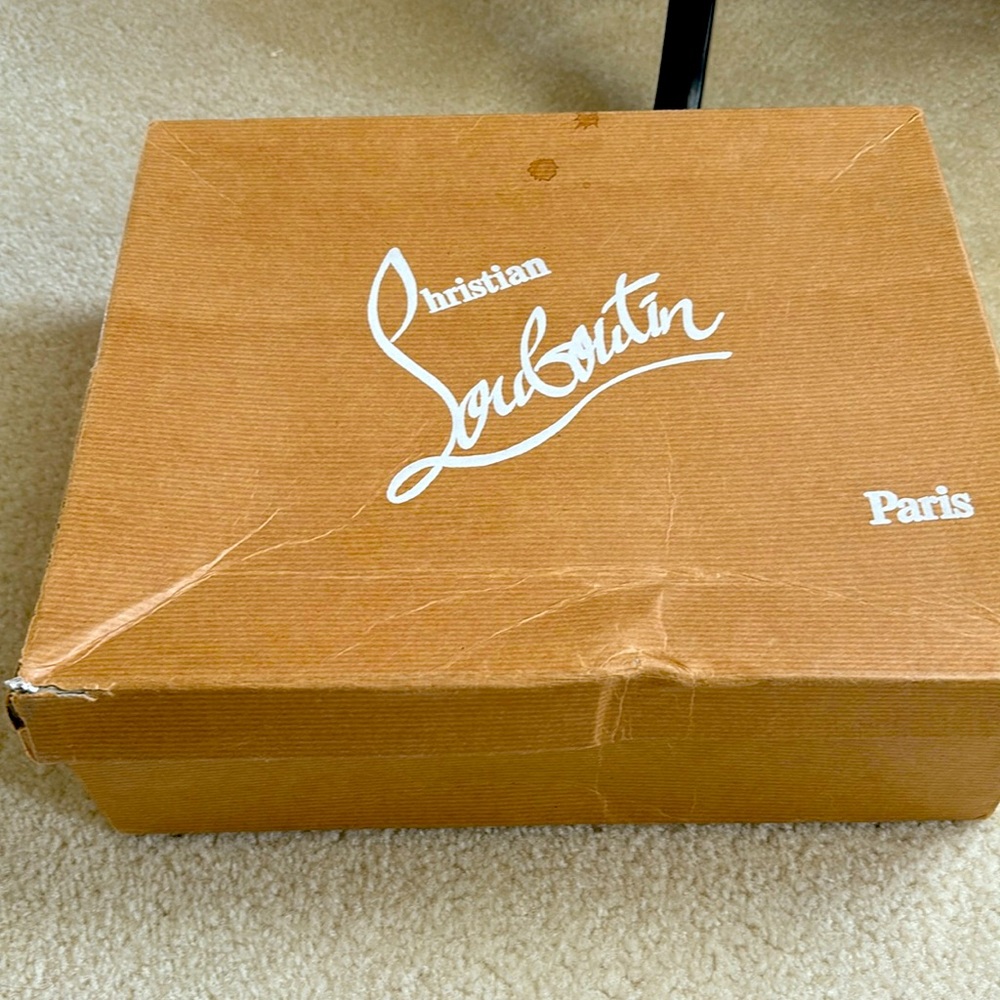 Christian Louboutin Black suede high heel pumps